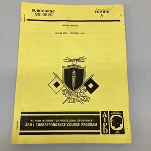 IPD Subcourse SS 0529 US Army Preparing Overlays book rare vintage